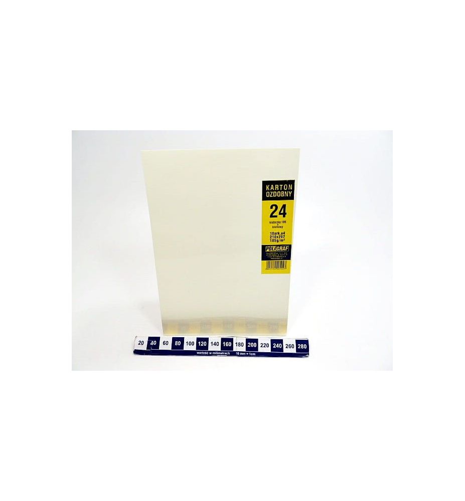 KARTON OZD.24 A4 KRATECZKA 185G KREM A10