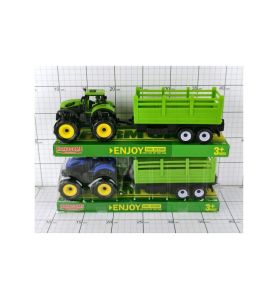 TRAKTOR Z PRZYCZEPA POD KLOSZEM 7739