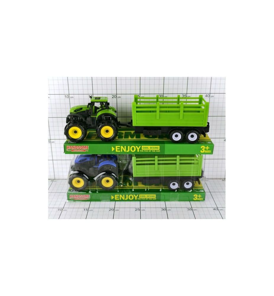 TRAKTOR Z PRZYCZEPA POD KLOSZEM 7739