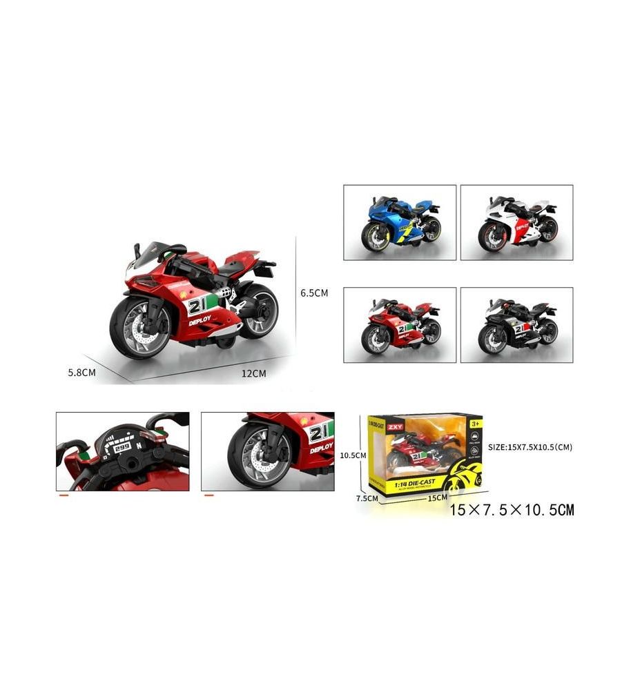 MOTOCYKL Z NAPEDEM 1:14 W KARTONIE 5942