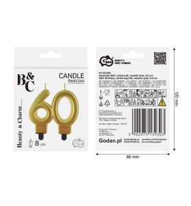 SWIECZKA CYFRA 60 METALIK ZLOTA 9303