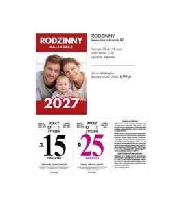 KALENDARZ ZDZIERAK B7 RODZINNY 9529