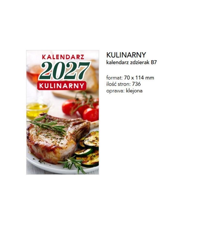 KALENDARZ ZDZIERAK B7 KULINARNY 9505