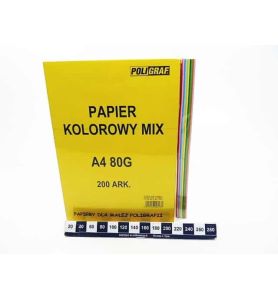 PAPIER KOLOROWY A4 80G A'200