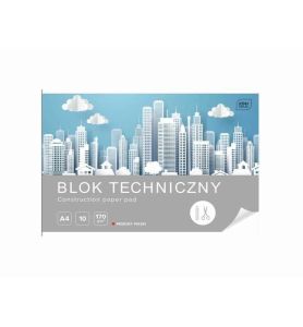 BLOK TECHNICZNY A4 BIALY 0005