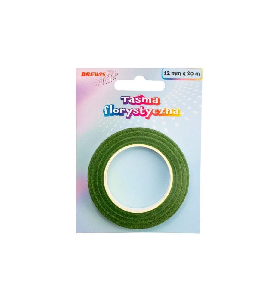 TASMA FLORYSTYCZNA ZIELONA 12MMx20M 8620