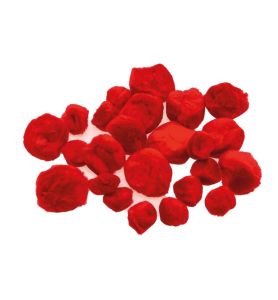 POMPONY SUPER PUSZYSTE CZERWONE 9825