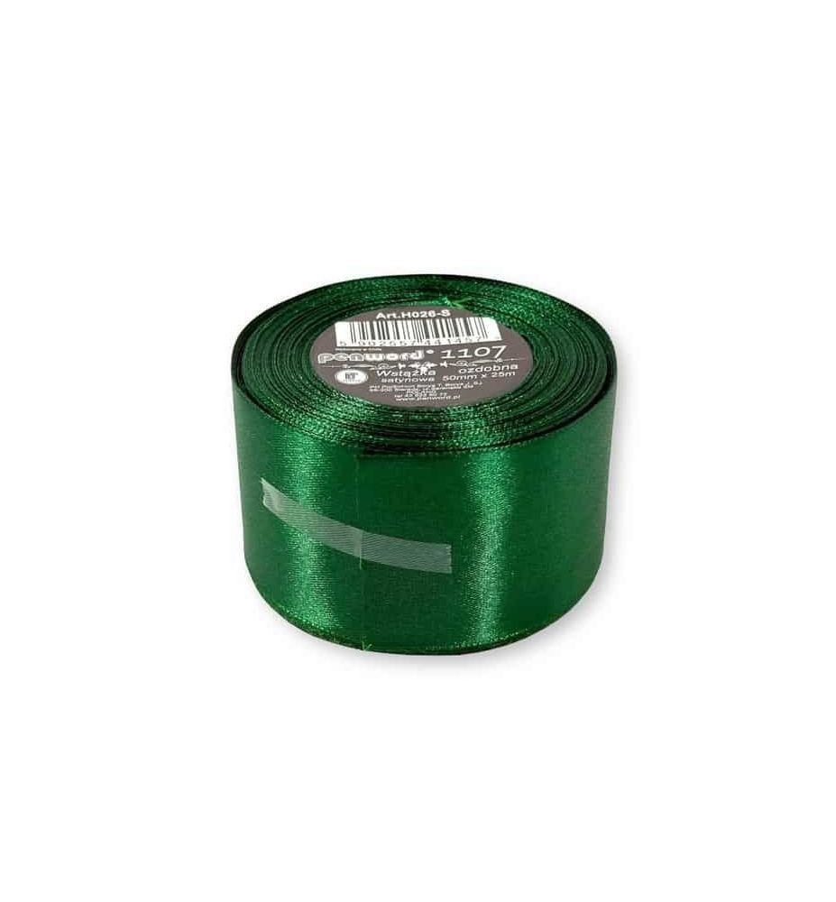 WSTAZKA SATYNOWA ZIELONA 55mm/25M 1457