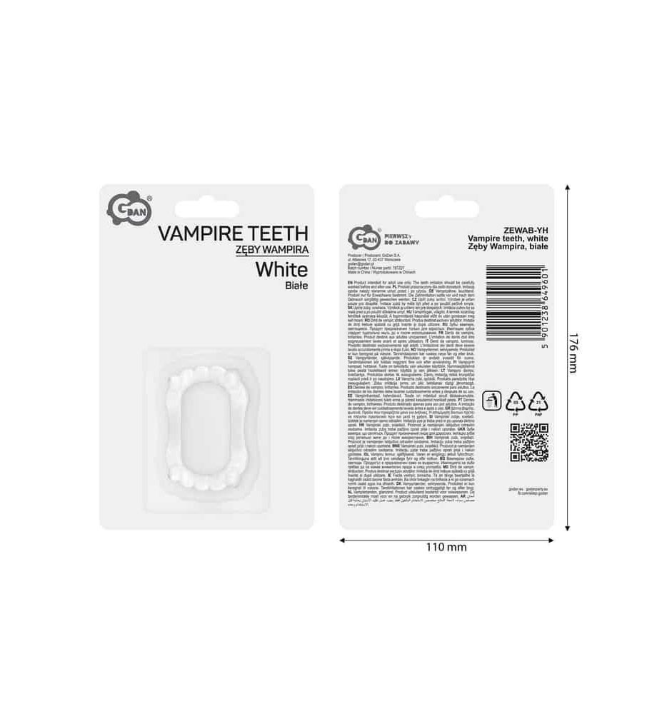 ZEBY WAMPIRA BIALE 9601