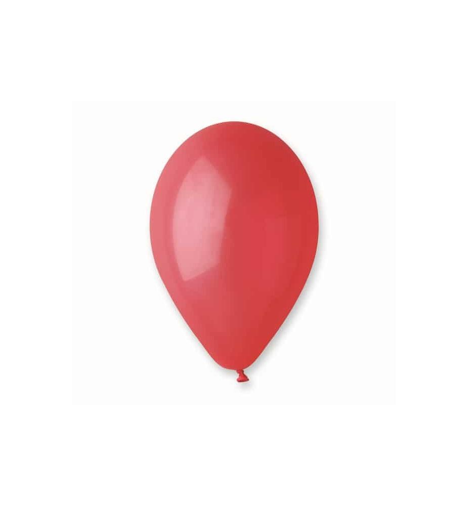 BALON PASTEL CZERWONY 26CM 100SZT 4510
