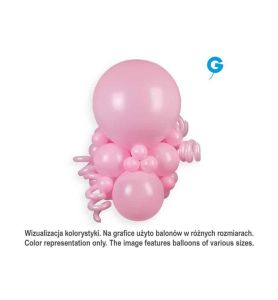 BALON PASTEL JASNY ROZ 26CM 100SZT 5715