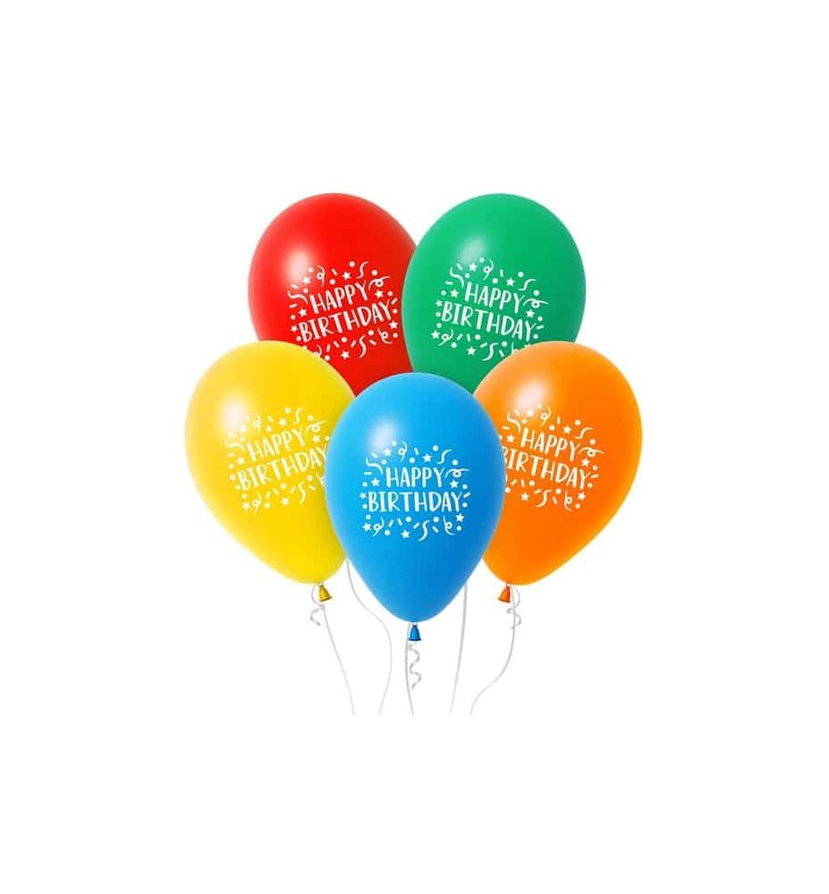 BALONY HAPPY BIRTHDAY 12" 5SZT. 8176