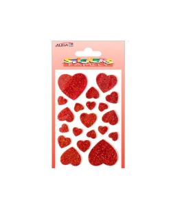 NAKLEJKI SERCA BROKAT BL 16.5CM 3013