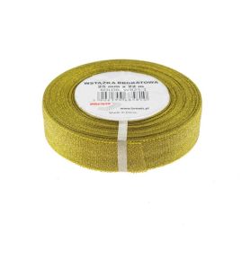 WSTAZKA BROKATOWA 25MMx22M ZLOTY 5810