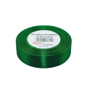 WSTAZKA SATYNOWA 25MMx32M ZIELONY 3748