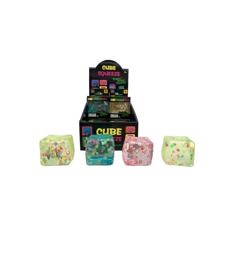 Gniotek Kostka Cube Gęsta Squishy z Owocami – Hurtownia zabawek