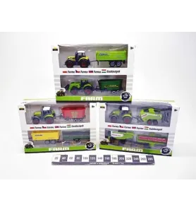 Metalowy Traktor Zestaw Farm 21cm GO2031 | Hurtownia Zabawek Bonk