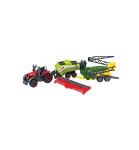 Metalowy Traktor Zestaw Farm 21cm GO2031 | Hurtownia Zabawek Bonk