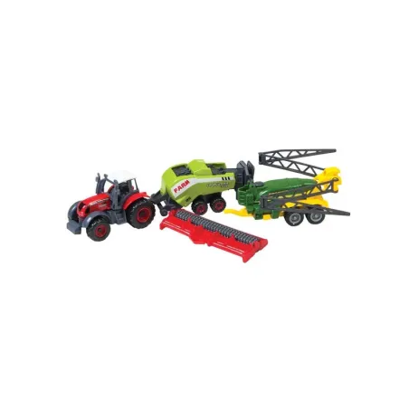 Metalowy Traktor Zestaw Farm 21cm GO2031 | Hurtownia Zabawek Bonk