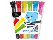 FLAMASTRY MISIE 6KOL KIDEA 4345