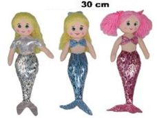 LALKA SYRENKA 3KOL 30CM 1122